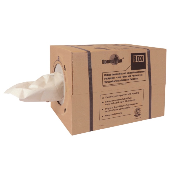 SPEEDMAN-BOX Packpapier Verpackungspapier Schutzpapier Spenderbox 450 m 70 g/m² SMB01