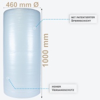 Luftpolsterfolie 1,0 x 100 m - 60 my transparent LP100