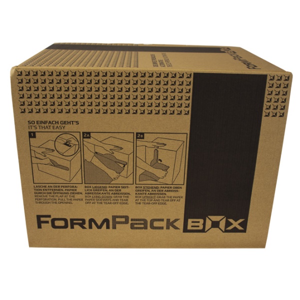 FORMPACK-BOX - mobile Spendebox mit umweltfreundlichem Luftpolsterpapier FPB01