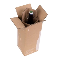 Flaschenversandkarton Bier 0,33 / 0,5 Liter für 1 Flasche (inkl. Einlage)