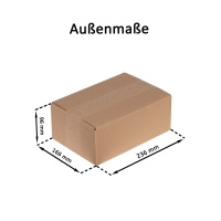 Karton 230 x 160 x 90 mm (einwellig) KP192