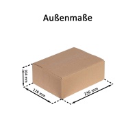 Karton 230 x 170 x 98 mm (einwellig) KP165