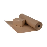 Packpapier-Rolle, Breite 750 mm, 250 lfm Gewicht 13,5 kg, 70 g /m ² Kraftpapier KP202