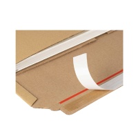 Versandverpackung 148x126x10 - 40 mm mit variabler Höhe, Selbstklebeverschluss & Aufreißfaden