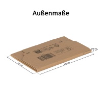 Versandverpackung 148x126x10 - 40 mm mit variabler Höhe, Selbstklebeverschluss & Aufreißfaden