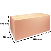 Karton 1200x600x600 mm (Außenmaß) - zweiwellig - DHL Maximalmaß KP260