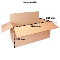 Karton 1200x600x600 mm (Außenmaß) - zweiwellig - DHL Maximalmaß KP260